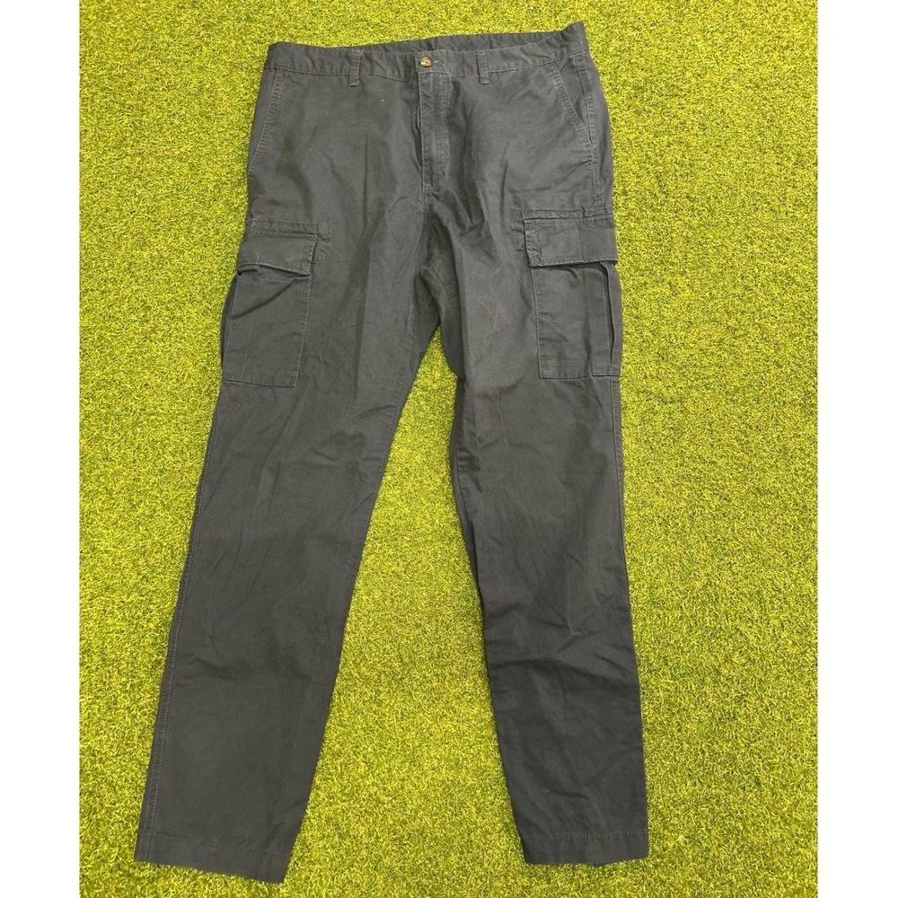 M&S Marks and Spencer Mens Navy Blue Cargo Pants 36x33 Straight Leg Utility